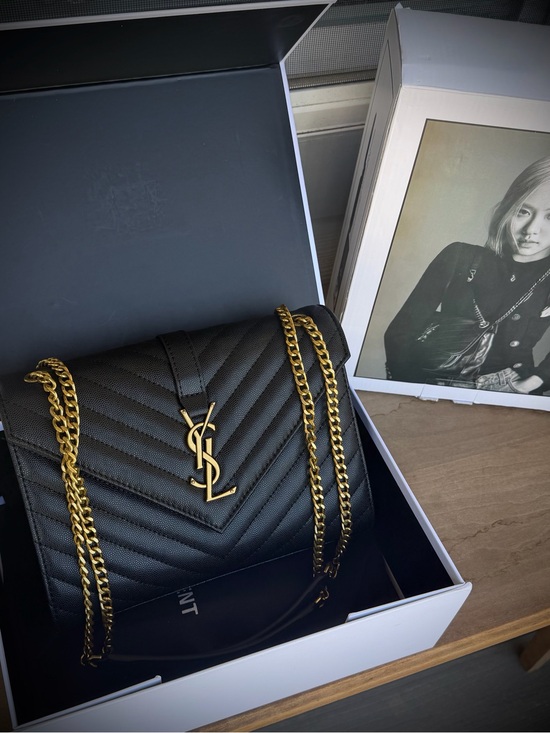 Saint Laurent Other - Saint Laurent LouLou Medium Chain Bag – Black/Gold - NEW!!